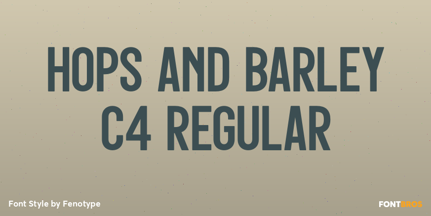 Hops And Barley C4 Regular Poster