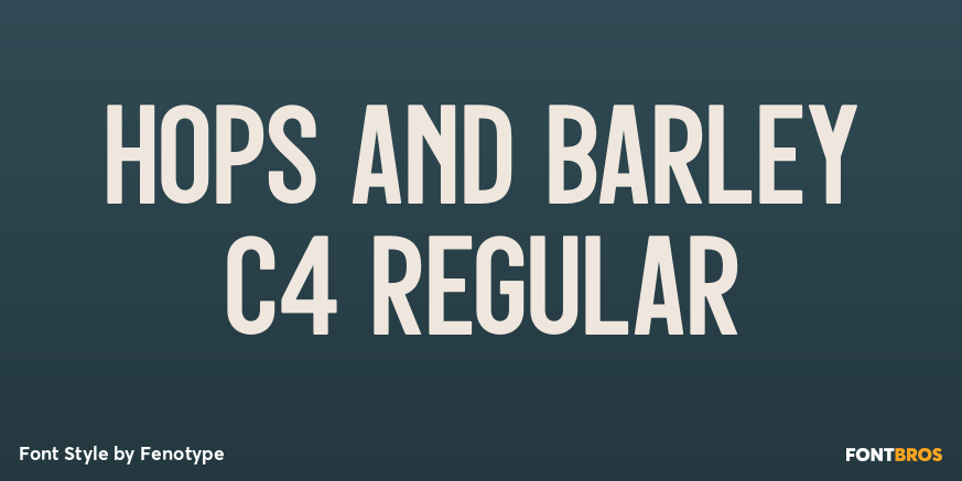 Hops And Barley C4 Regular Poster