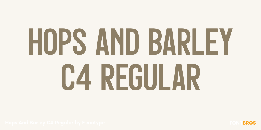 Hops And Barley C4 Regular Poster