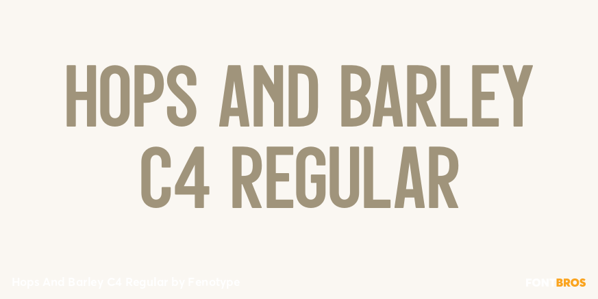 Hops And Barley C4 Regular Poster