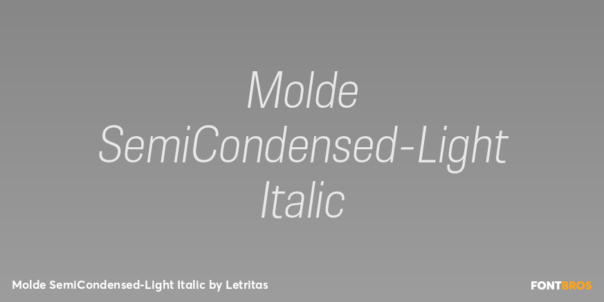 Molde SemiCondensed-Light Italic Font Poster #1