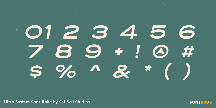 Ultra System Sans Italic Font Poster #1