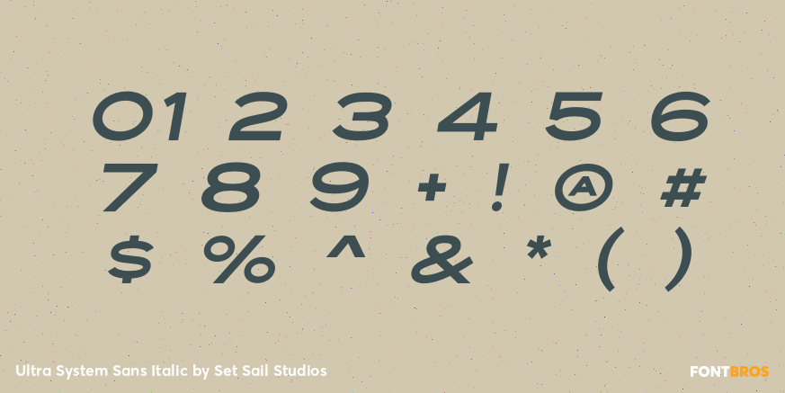 Ultra System Sans Italic Font Poster #4