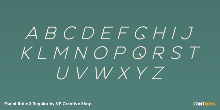 Espial Italic 3 Regular Font Poster #2