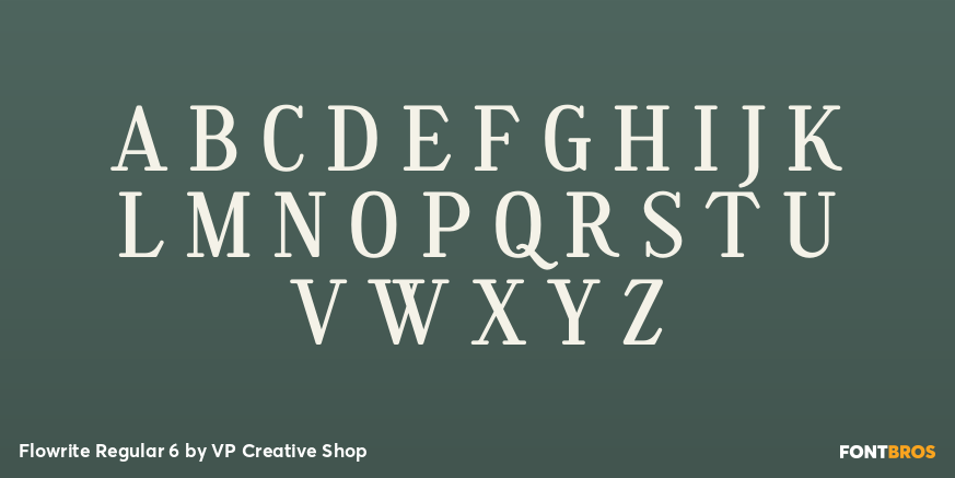 Flowrite Regular 6 Font Poster #2