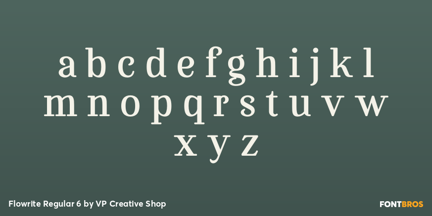 Flowrite Regular 6 Font Poster #3