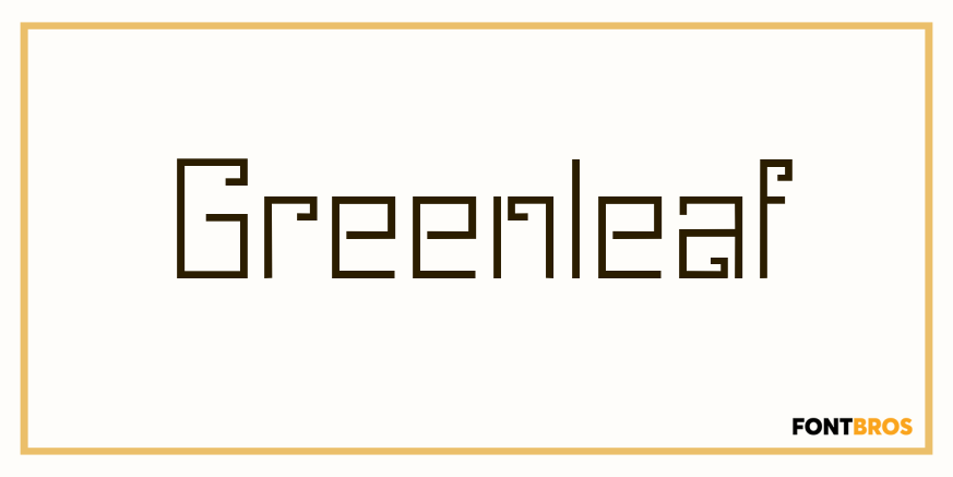 Greenleaf Font Poster
