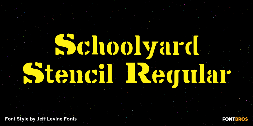 Schoolyard Stencil Regular Font Poster #1