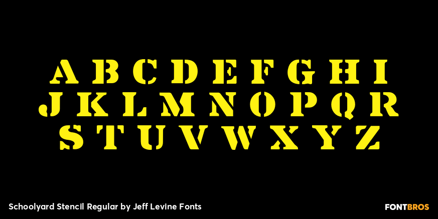 Schoolyard Stencil Regular Font Poster #2