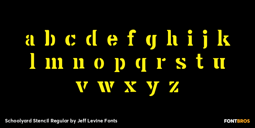 Schoolyard Stencil Regular Font Poster #3