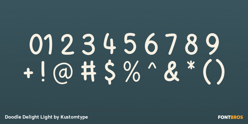 Doodle Delight Light Font Poster #4