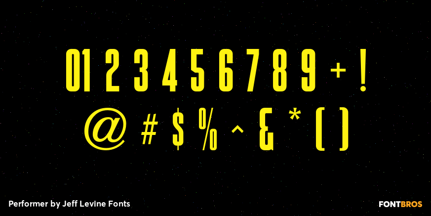 Performer Font Poster #4