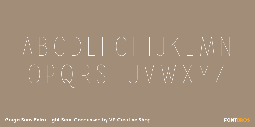 Gorga Sans Extra Light Semi Condensed Font Poster #2