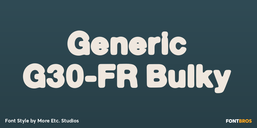 Generic G30-FR Bulky Poster