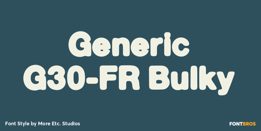 Generic G30-FR Bulky Poster