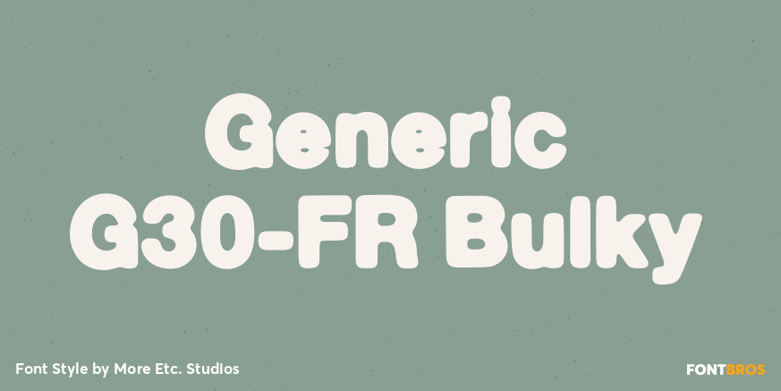 Generic G30-FR Bulky Poster