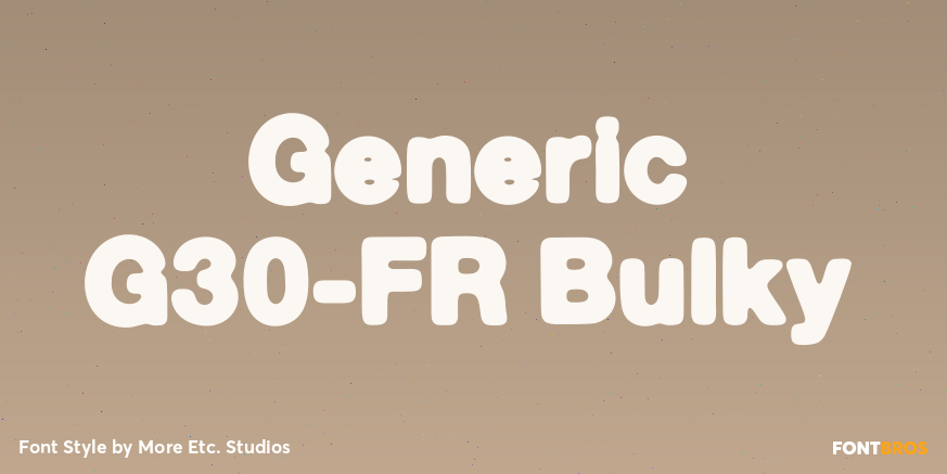 Generic G30-FR Bulky Poster