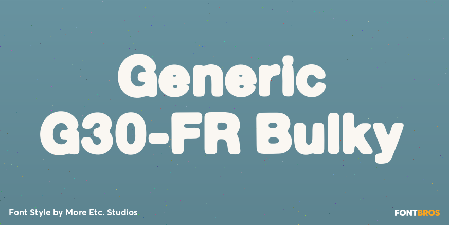 Generic G30-FR Bulky Poster