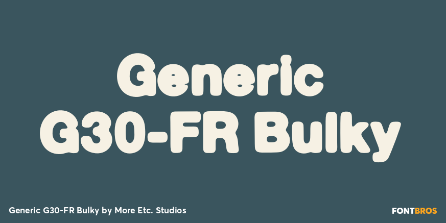 Generic G30-FR Bulky Poster
