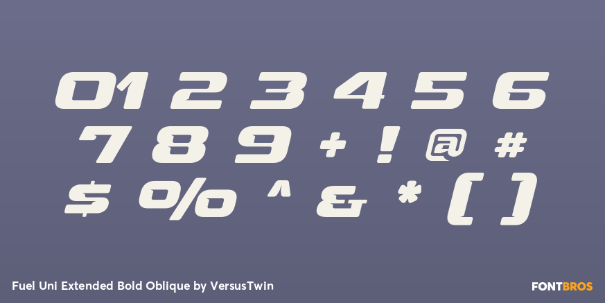 Fuel Uni Extended Bold Oblique Font Poster #4