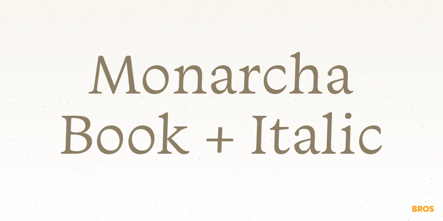 Monarcha Book + Italic Poster