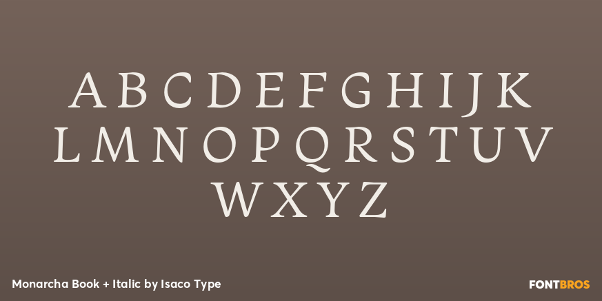 Monarcha Book + Italic Font Poster #2