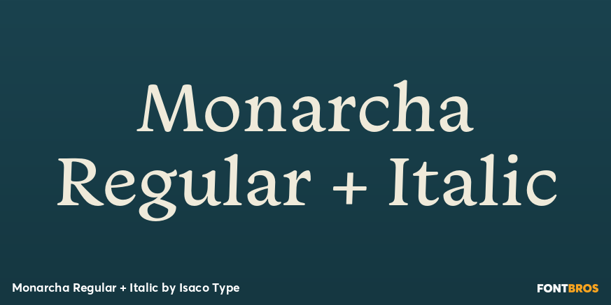 Monarcha Regular + Italic Poster