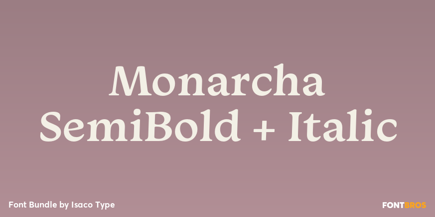 Monarcha SemiBold + Italic Poster