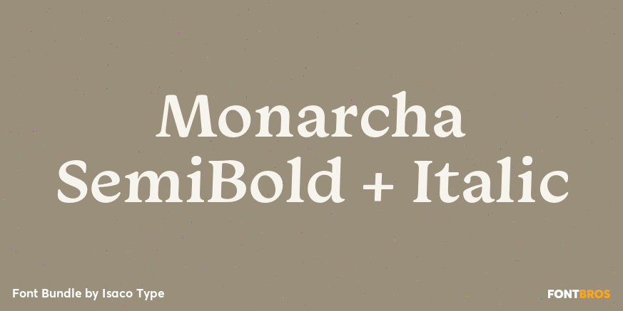 Monarcha SemiBold + Italic Poster
