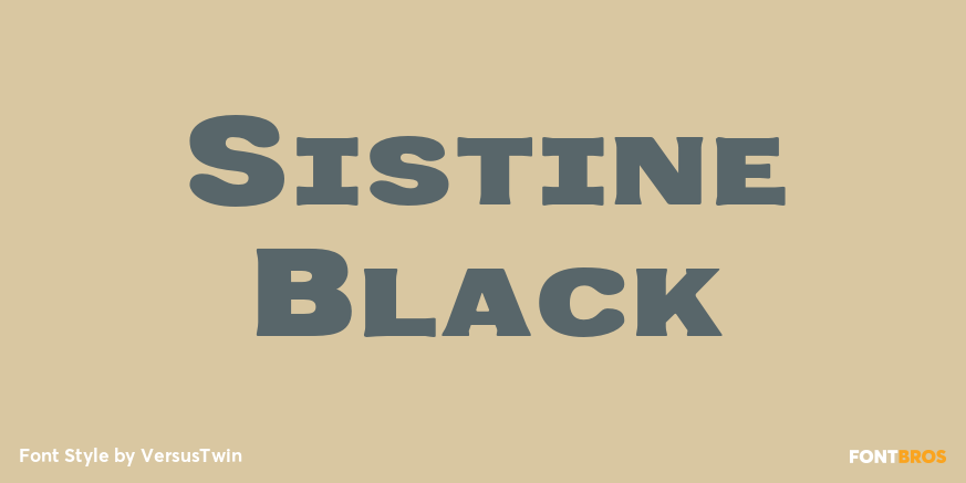 Sistine Black Font Poster #1