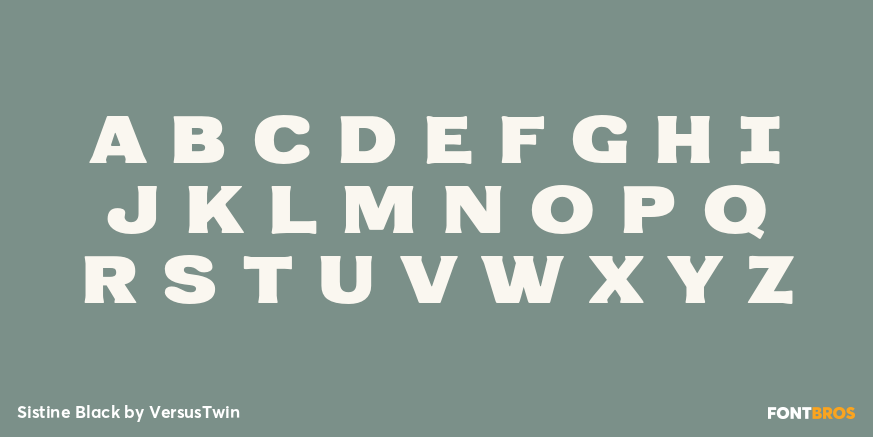 Sistine Black Font Poster #1