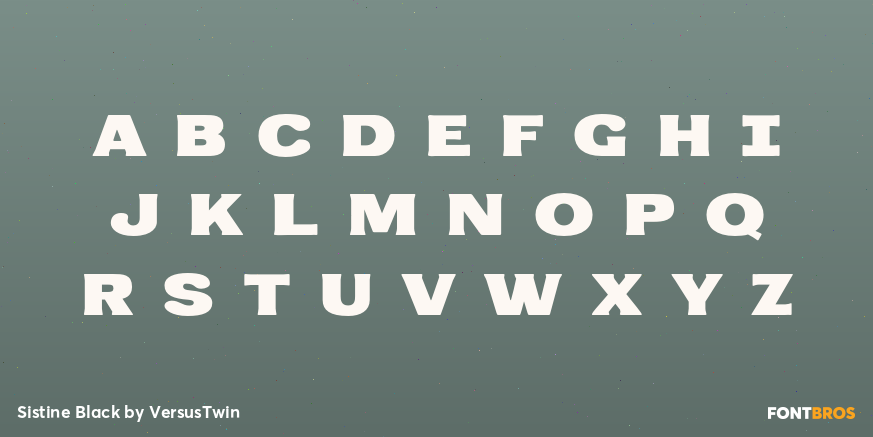 Sistine Black Font Poster #1