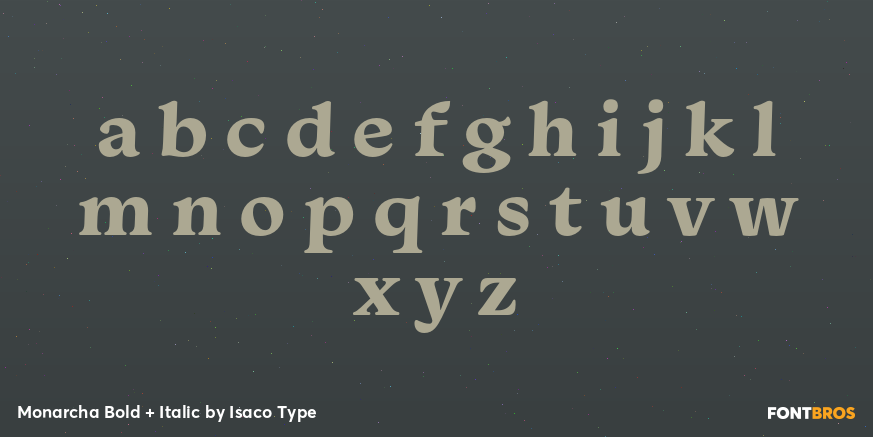 Monarcha Bold + Italic Font Poster #3
