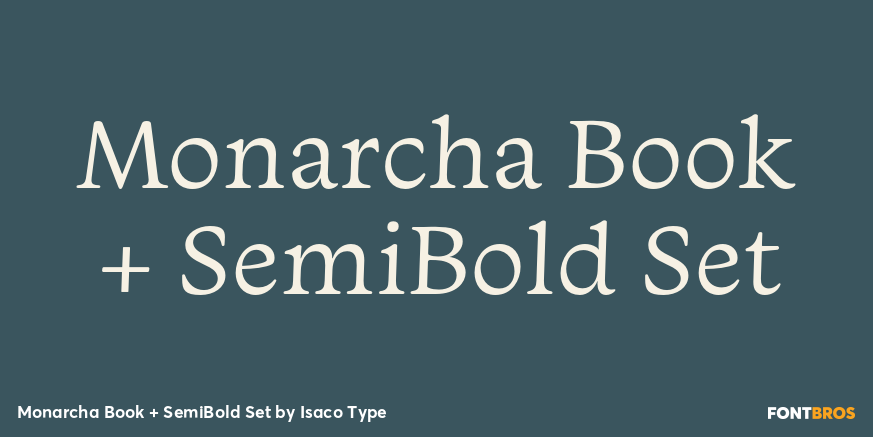 Monarcha Book + SemiBold Set Poster