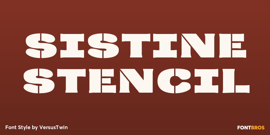 Sistine Stencil Font Poster #1