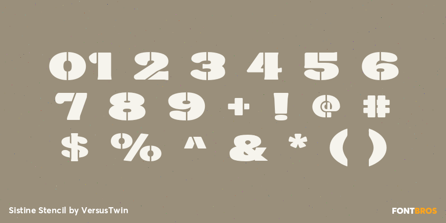 Sistine Stencil Font Poster #1