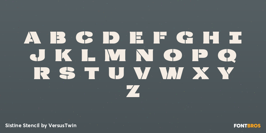 Sistine Stencil Font Poster #1