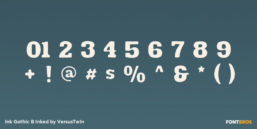 Ink Gothic B Inked Font Poster #4