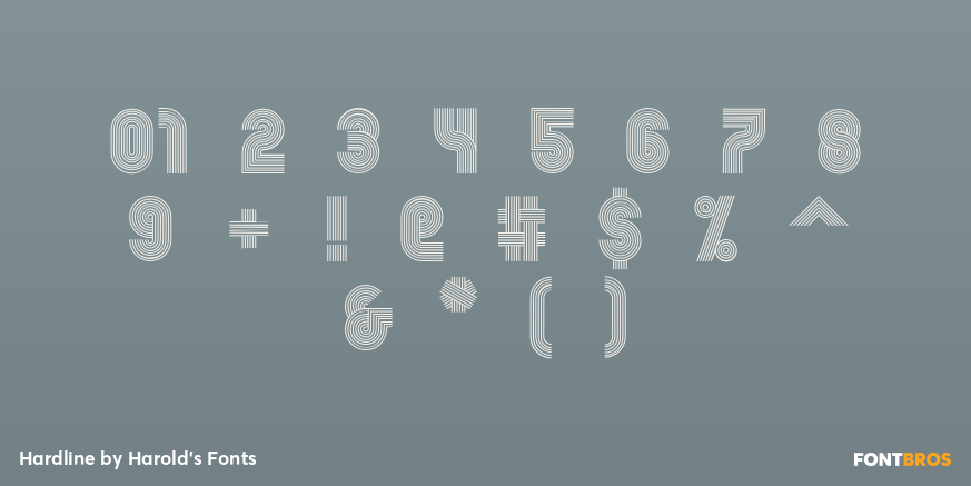 Hardline Font Poster #1