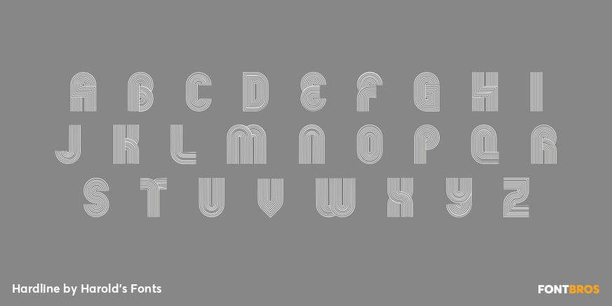 Hardline Font Poster #1