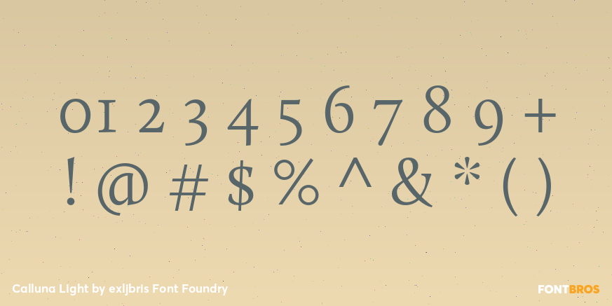 Calluna Light Font Poster #4