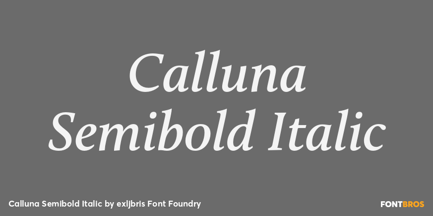 Calluna Semibold Italic Font Poster #1