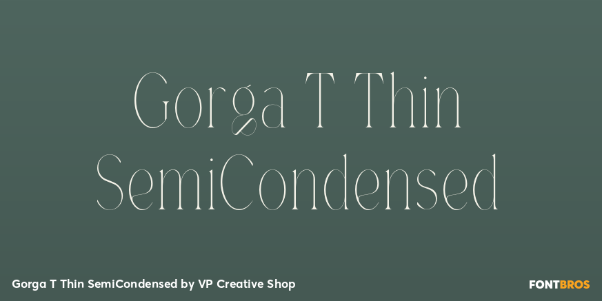Gorga T Thin SemiCondensed Poster