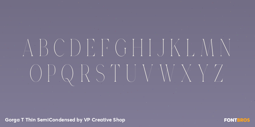 Gorga T Thin SemiCondensed Font Poster #2