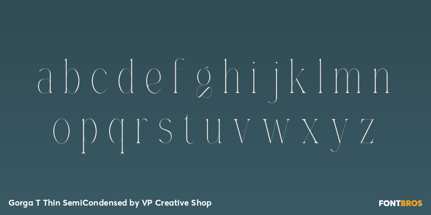 Gorga T Thin SemiCondensed Font Poster #3
