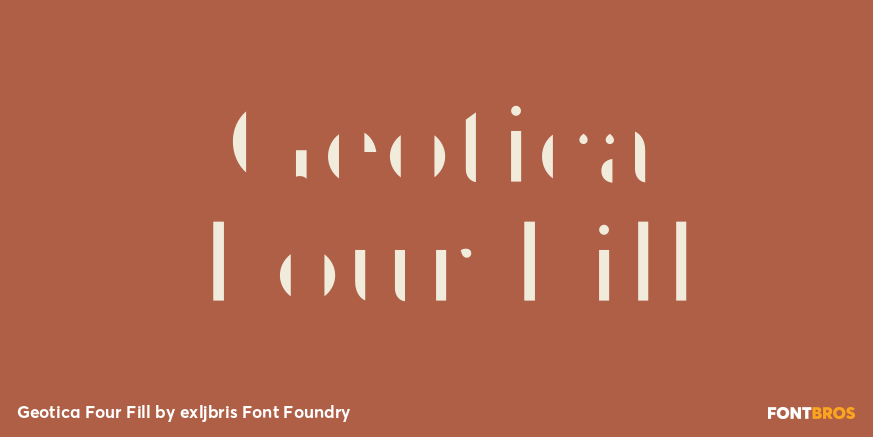 Geotica Four Fill Font Poster #1