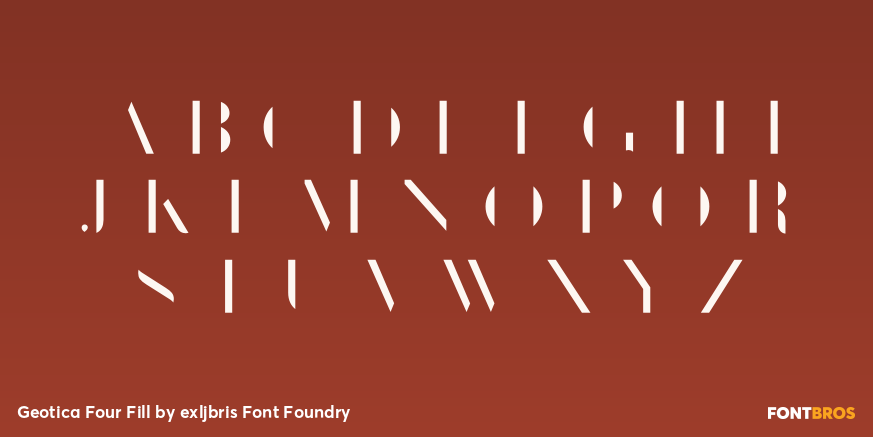 Geotica Four Fill Font Poster #2
