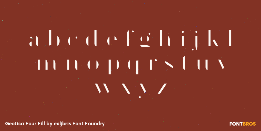 Geotica Four Fill Font Poster #3