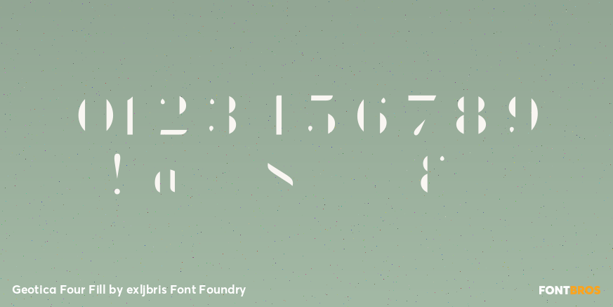 Geotica Four Fill Font Poster #4