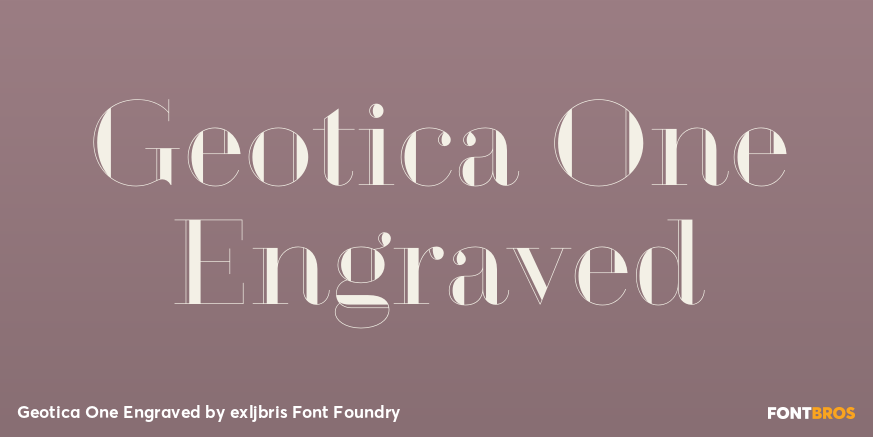 Geotica One Engraved Font Poster #1